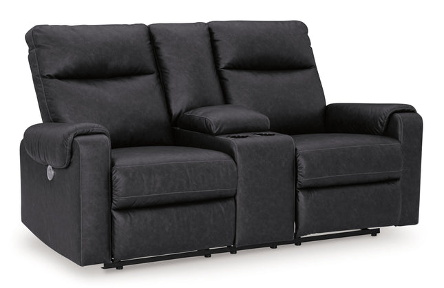 Axtellton - Carbon - Dbl Power Reclining Loveseat With Console Signature Design by Ashley® 