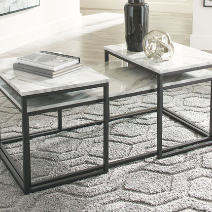 Donnesta - Gray / Black - Occasional Table Set (Set of 3) Ashley Furniture 