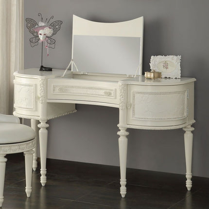 Dorothy - Vanity Desk & Mirror - Ivory - Tony's Home Furnishings