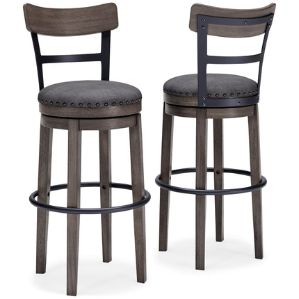 Caitbrook - Gray - Tall Uph Swivel Barstool Signature Design by Ashley® 