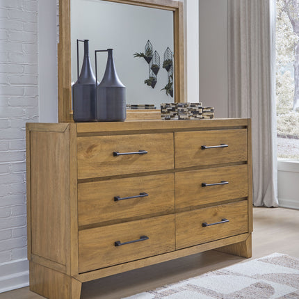 Sherbana - Light Brown - Dresser And Mirror Signature Design by Ashley® 