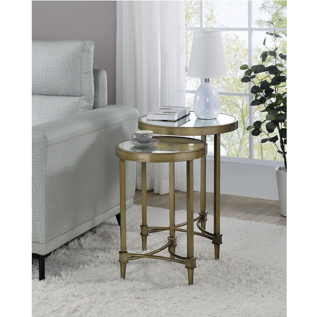 Aditya - Nesting Table - Antique Brass - Tony's Home Furnishings