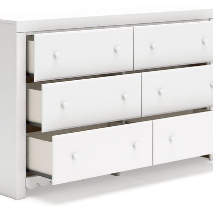 Mollviney - White - Six Drawer Dresser Signature Design by Ashley® 