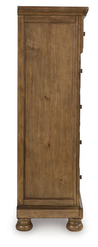 Feddinger - Medium Brown - Five Drawer Chest - Tony's Home Furnishings