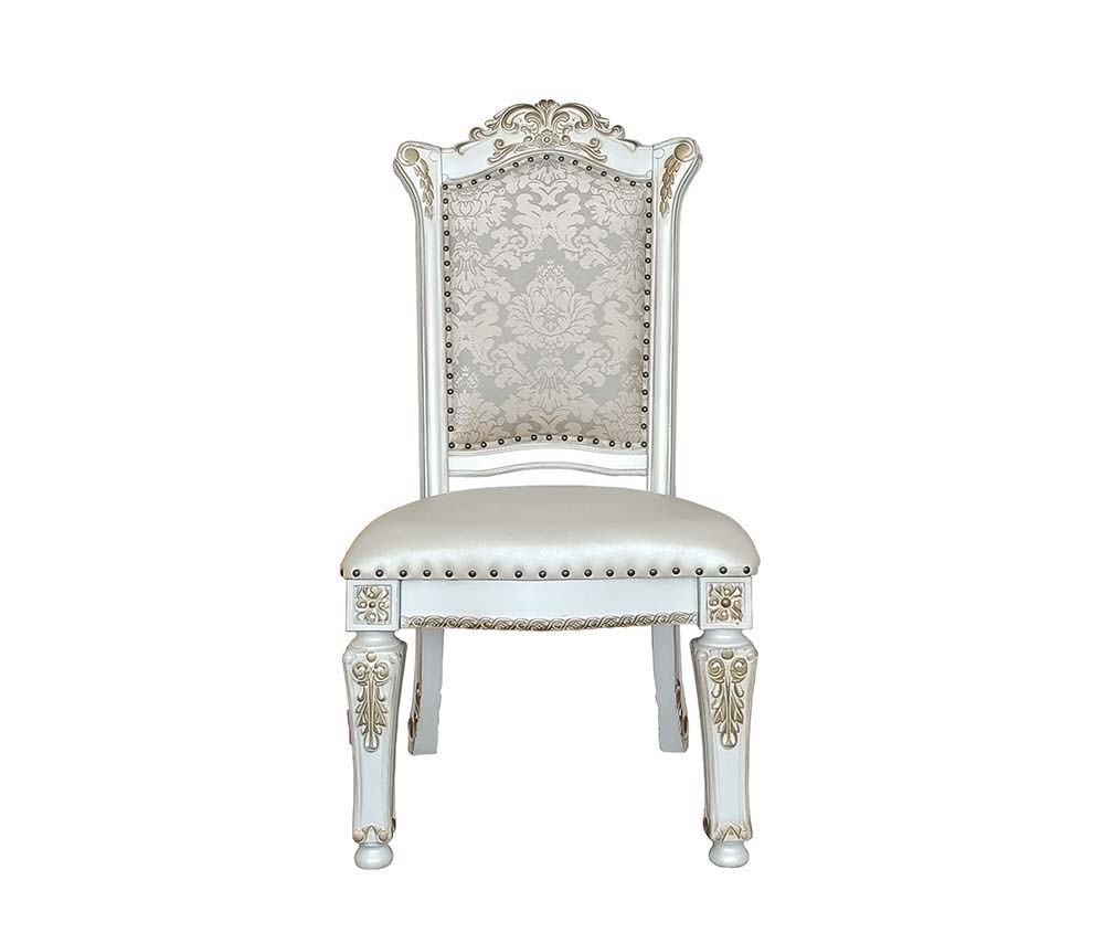 Vendom - Side Chair (Set of 2) - PU & Antique Pearl Finish ACME 