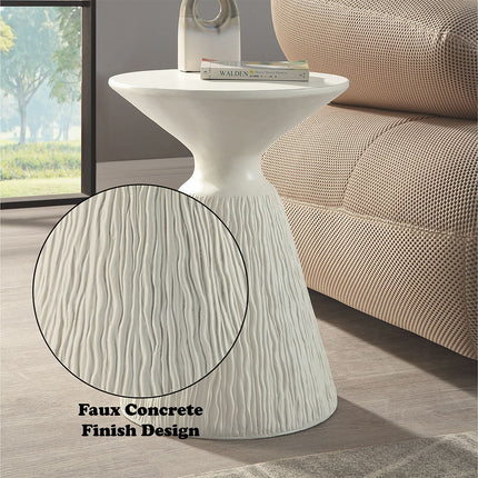 Duane - Accent Table - Natural White Finish ACME 