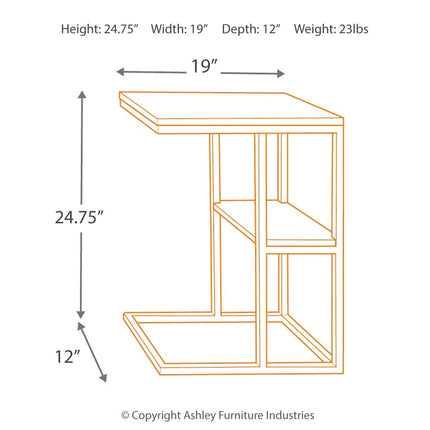 Forestmin - Natural / Black - Accent Table Ashley Furniture 