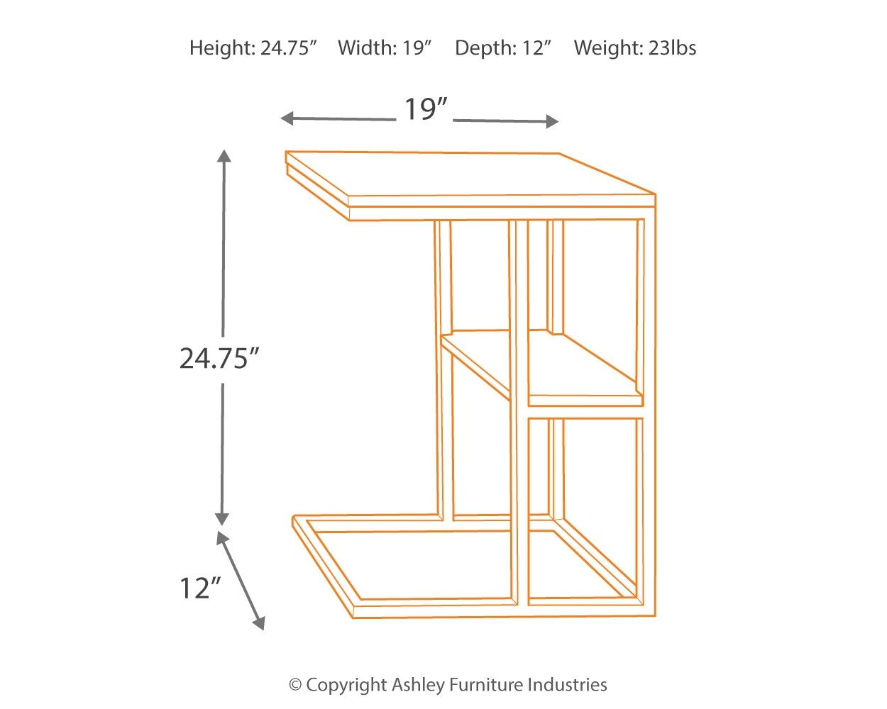 Forestmin - Natural / Black - Accent Table Ashley Furniture 
