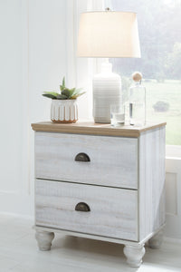 Thumbnail for Haven Bay - Brown / Beige - Two Drawer Night Stand - Tony's Home Furnishings