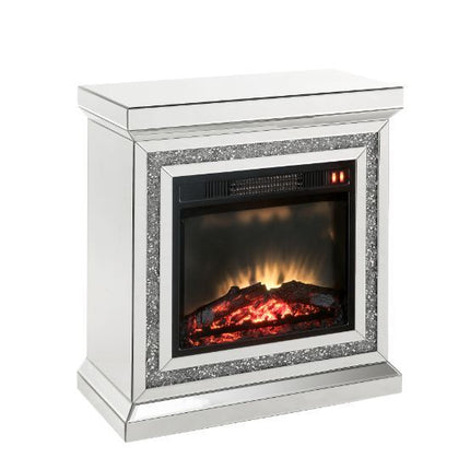 Noralie - Fireplace - Mirrored & Faux Diamonds - 32" ACME 