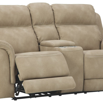 Next-Gen Durapella - Reclining Power Loveseat With Console Ashley Furniture 