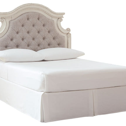 Realyn - Chipped White - Full Uph Panel Headboard Ashley Furniture 