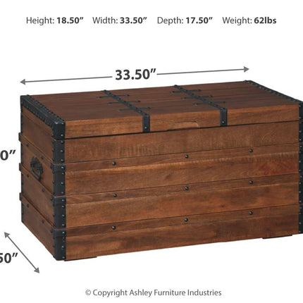 Kettleby - Brown - Storage Trunk Ashley Furniture 