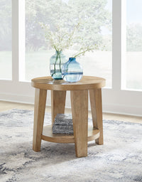 Thumbnail for Kristiland - Light Brown - Round End Table - Tony's Home Furnishings