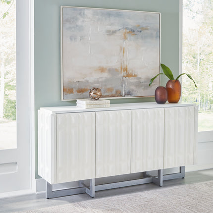 Ornawel - Distressed White - Accent Cabinet Signature Design by Ashley® 