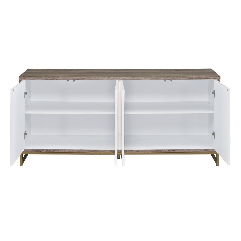 Paavan - Console Cabinet - White Marble Print & Oak Champagne - Tony's Home Furnishings