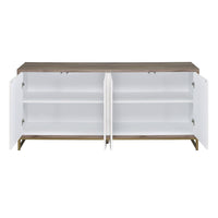Paavan - Console Cabinet - White Marble Print & Oak Champagne - Tony's Home Furnishings
