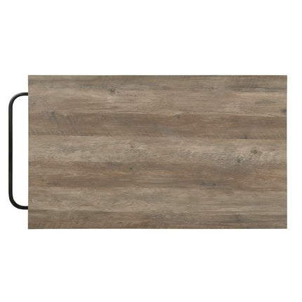 Macaria - Kitchen Island - Rustic Oak & Black Finish - 36" ACME 