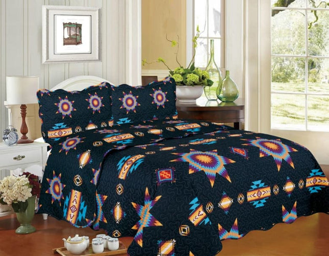 Southwest Aztec Starburst Quilt Set