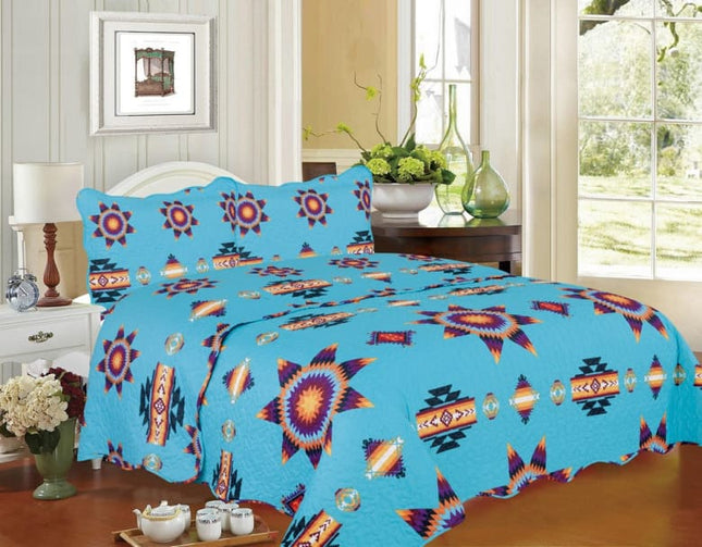 Southwest Aztec Starburst Quilt Set