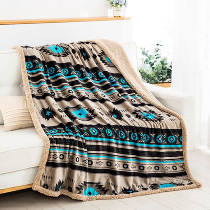 Stella Aztec Sherpa Throw Blanket