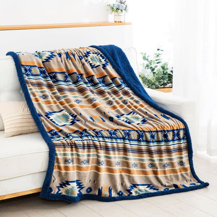 Stella Aztec Sherpa Throw Blanket