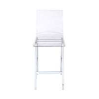 Nadie - Counter Height Chair (Set of 2) - Clear Acrylic & Chrome - Tony's Home Furnishings