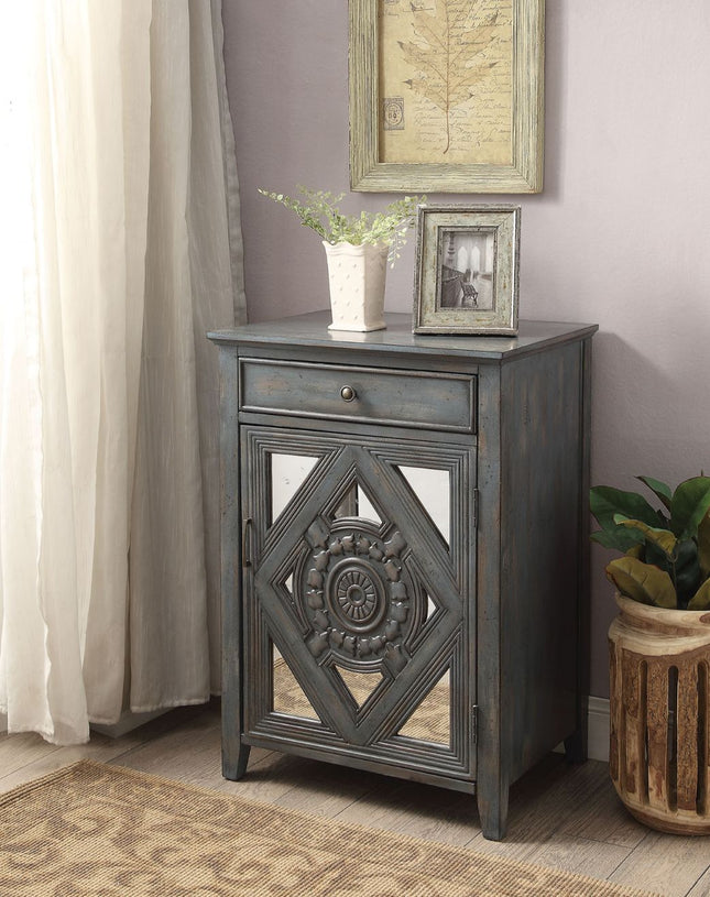 Vinita - Accent Table - Antique Gray-Blue - Tony's Home Furnishings