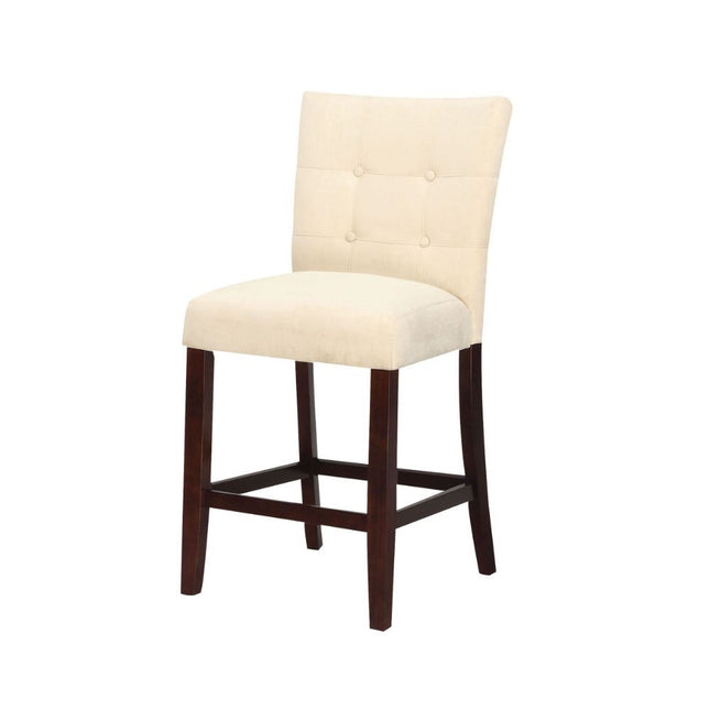 Baldwin - Counter Height Chair (Set of 2) - Beige Microfiber & Walnut - Tony's Home Furnishings