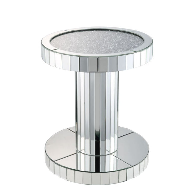 Ornat - End Table - Mirrored & Faux Stones - Tony's Home Furnishings