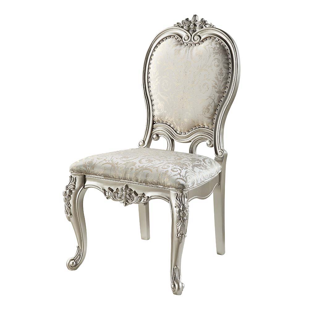 Bently - Side Chair (Set of 2) - Fabric & Champagne Finish - Tony's Home Furnishings