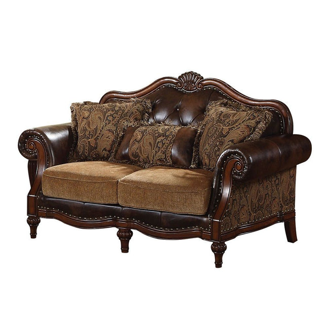 Dreena - Loveseat (With 3 Pillows) - Dark Brown - 70" - Tony's Home Furnishings