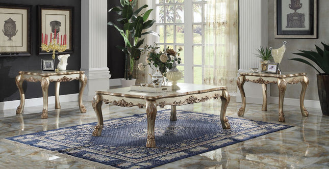 Dresden - Coffee Table - Gold Patina & Bone - Tony's Home Furnishings