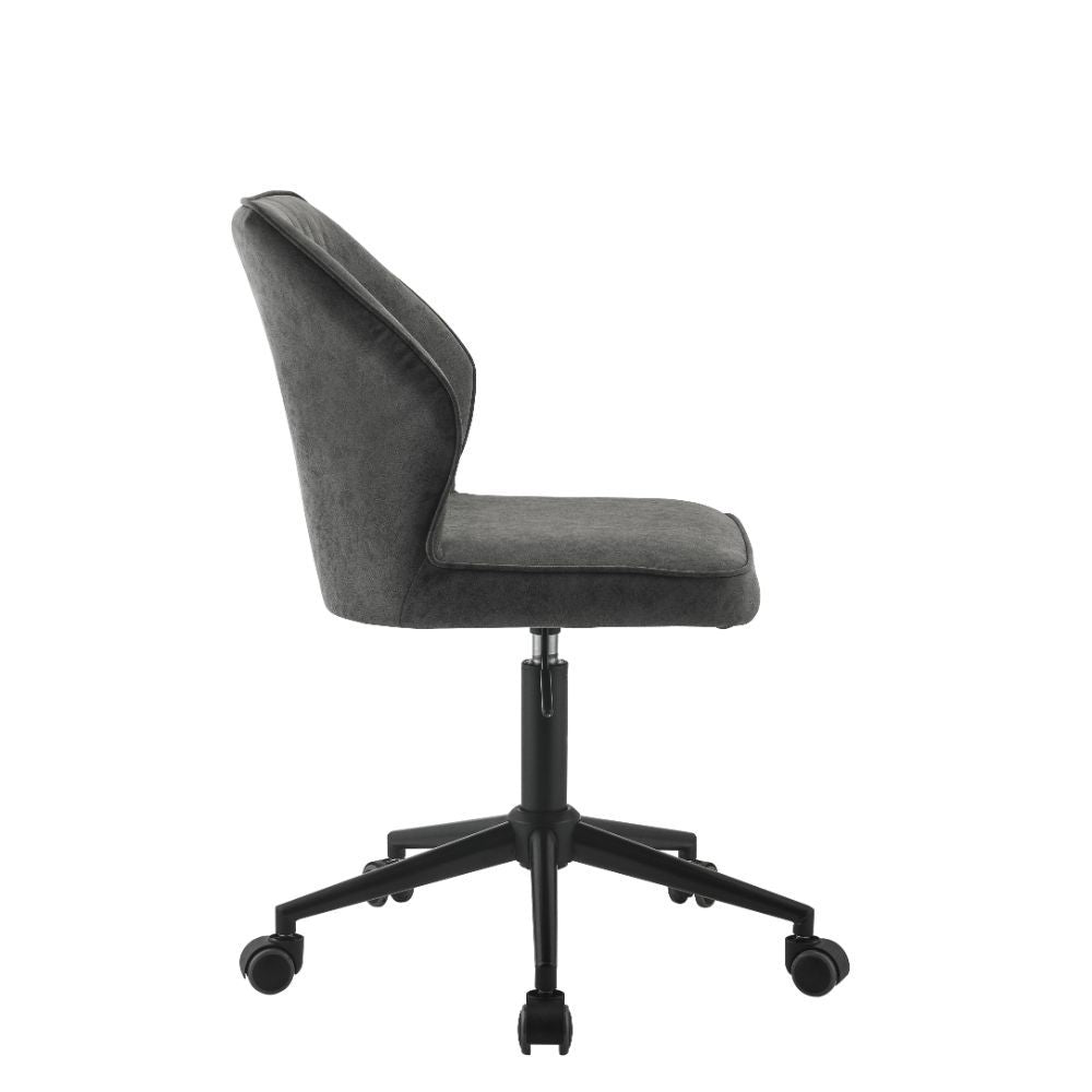 Pakuna - Office Chair - Vintage Gray PU & Black - Tony's Home Furnishings