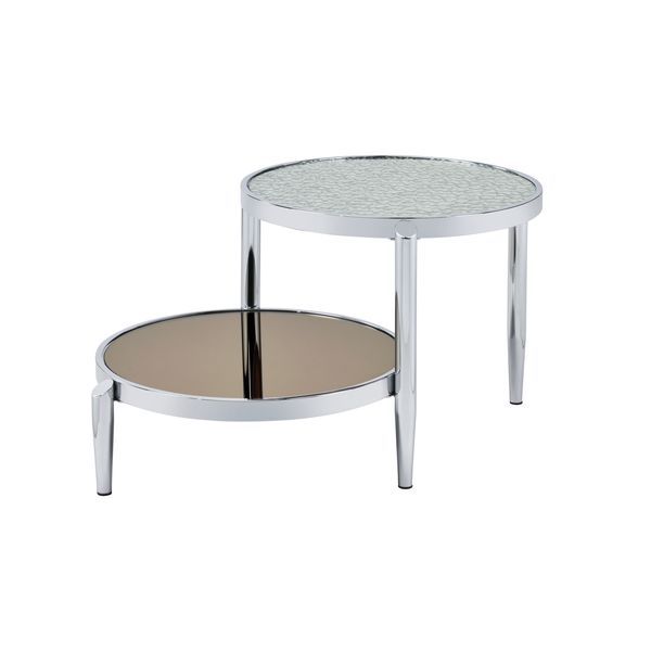 Abbe - Coffee Table - Glass & Chrome Finish - Tony's Home Furnishings