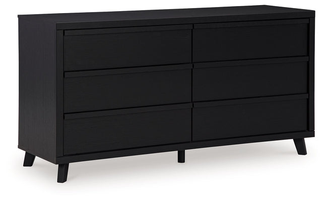 Danziar - Black - Six Drawer Dresser Signature Design by Ashley® 