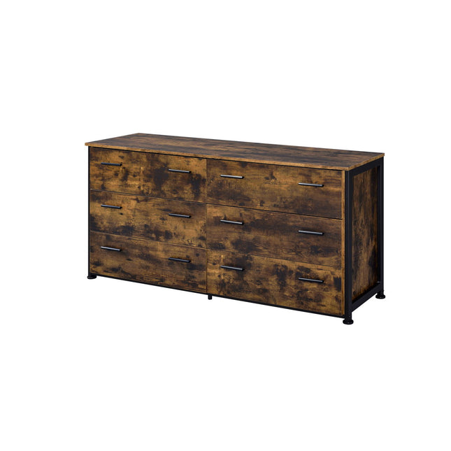 Juvanth - Dresser - Rustic Oak & Black Finish - Tony's Home Furnishings