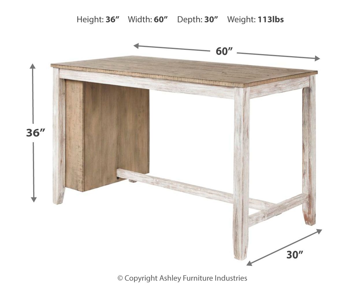 Skempton - Rectangular Counter Table With Storage Set - Tony's Home Furnishings