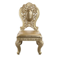 Thumbnail for Seville - Side Chair (Set of 2) - Tan PU & Gold Finish - Tony's Home Furnishings