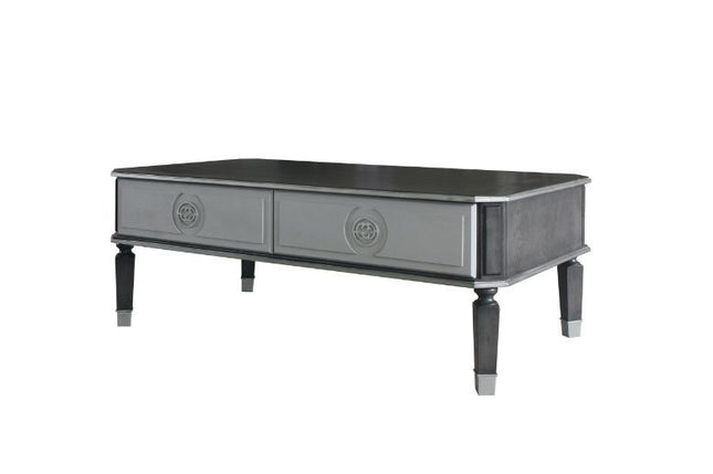 House - Beatrice Coffee Table - Charcoal & Light Gray Finish - Tony's Home Furnishings