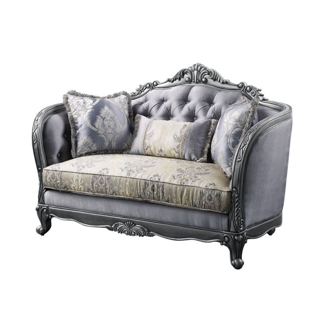 Ariadne - Loveseat - Fabric & Platinum - Tony's Home Furnishings