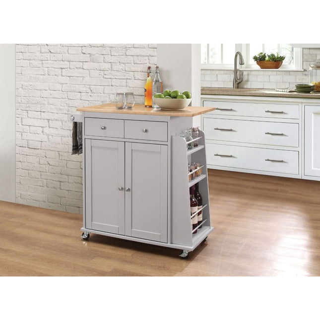 Tullarick - Kitchen Cart - Natural & Gray - Tony's Home Furnishings