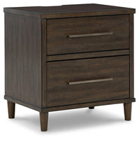 Thumbnail for Wittland - Brown - Two Drawer Night Stand Tony's Home Furnishings Furniture. Beds. Dressers. Sofas.