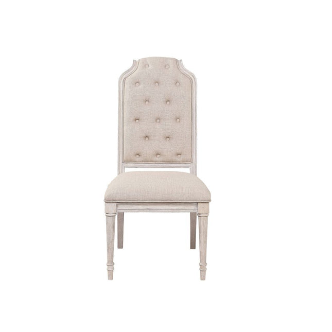 Wynsor - Side Chair (Set of 2) - Fabric & Antique Champagne - Tony's Home Furnishings