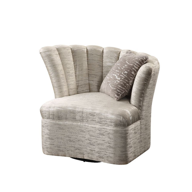 Athalia - Swivel Chair - Shimmering Pearl - Tony's Home Furnishings