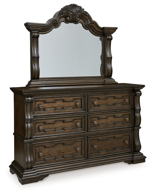 Maylee - Dark Brown - Dresser And Mirror - Tony's Home Furnishings