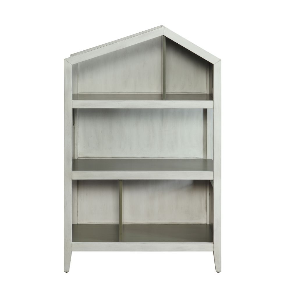 Doll - Cottage Bookshelf - Weathered White & Washed Gray - 50" - Tony's Home Furnishings