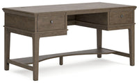 Thumbnail for Janismore - Weathered Gray - Home Office Storage Leg Desk Tony's Home Furnishings Furniture. Beds. Dressers. Sofas.