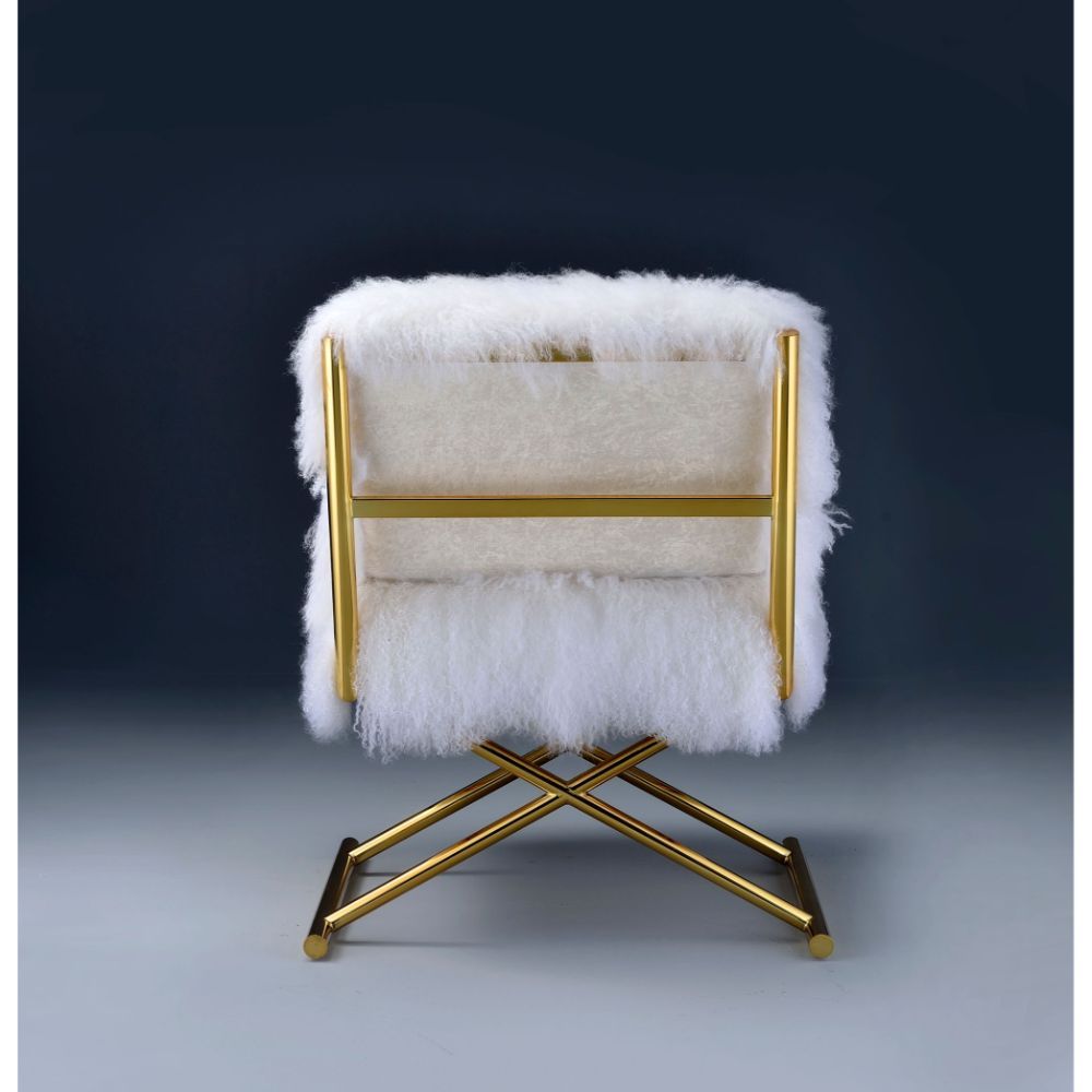 Bagley - Accent Chair - Wool & Gold Brass - Tony's Home Furnishings
