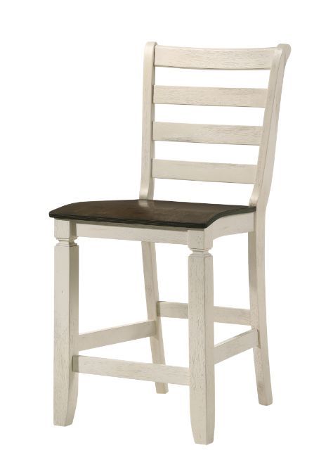 Tasnim - Counter Height Chair (Set of 2) - Oak & Antique White Finish - Tony's Home Furnishings